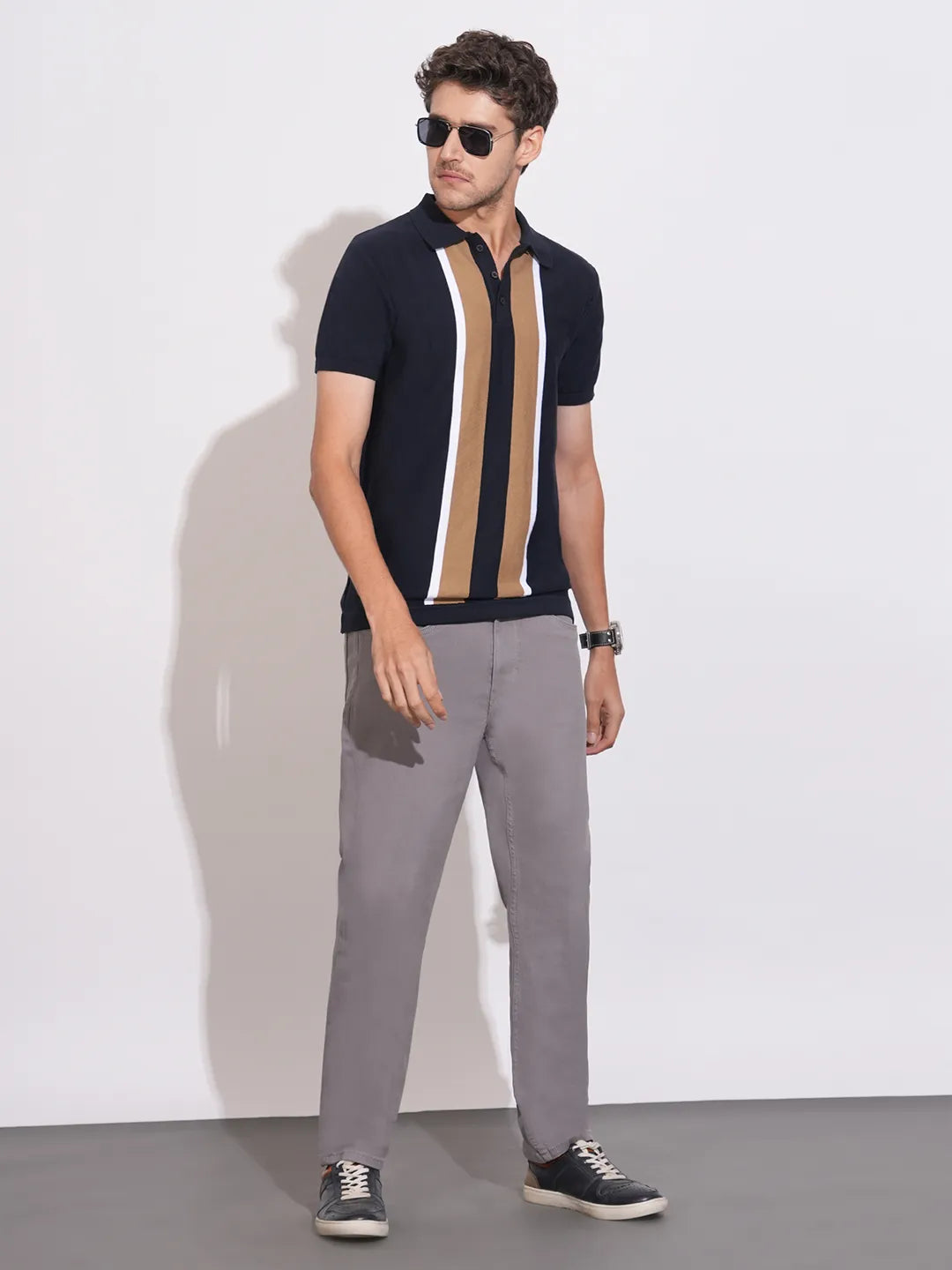 Grey Straight Fit Cotton Blend Men's Denims by Being Human Clothing