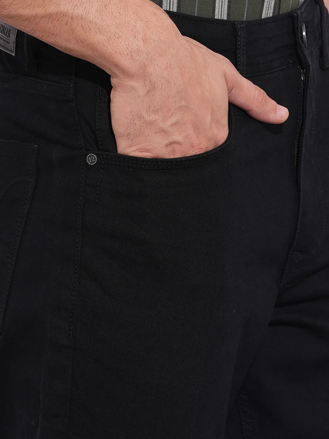 Men's Black Boot Cut Mid-Rise Jeans by Being Human Clothing