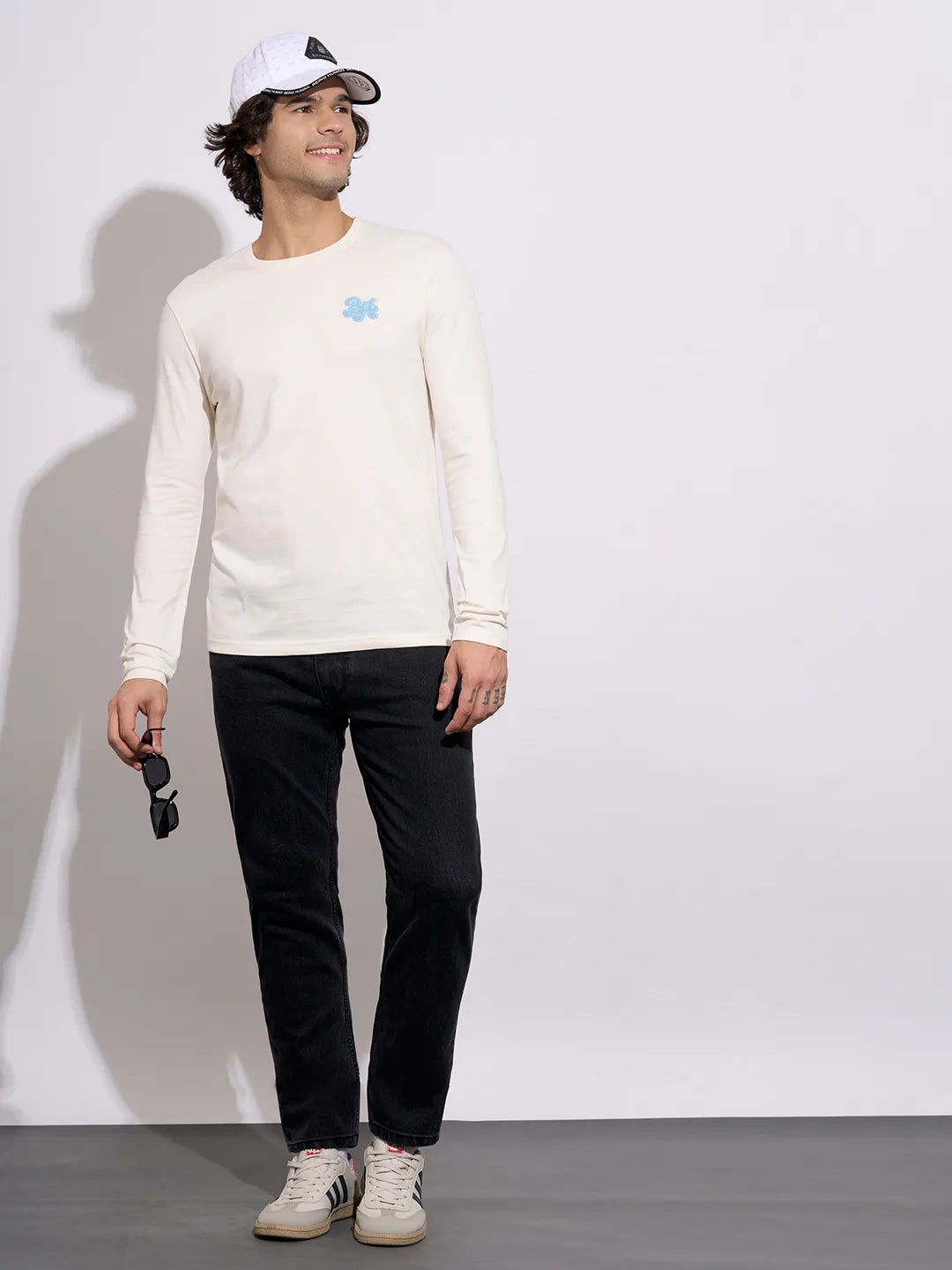 Men's Black Mid-Rise Slim Fit Jeans by Being Human Clothing