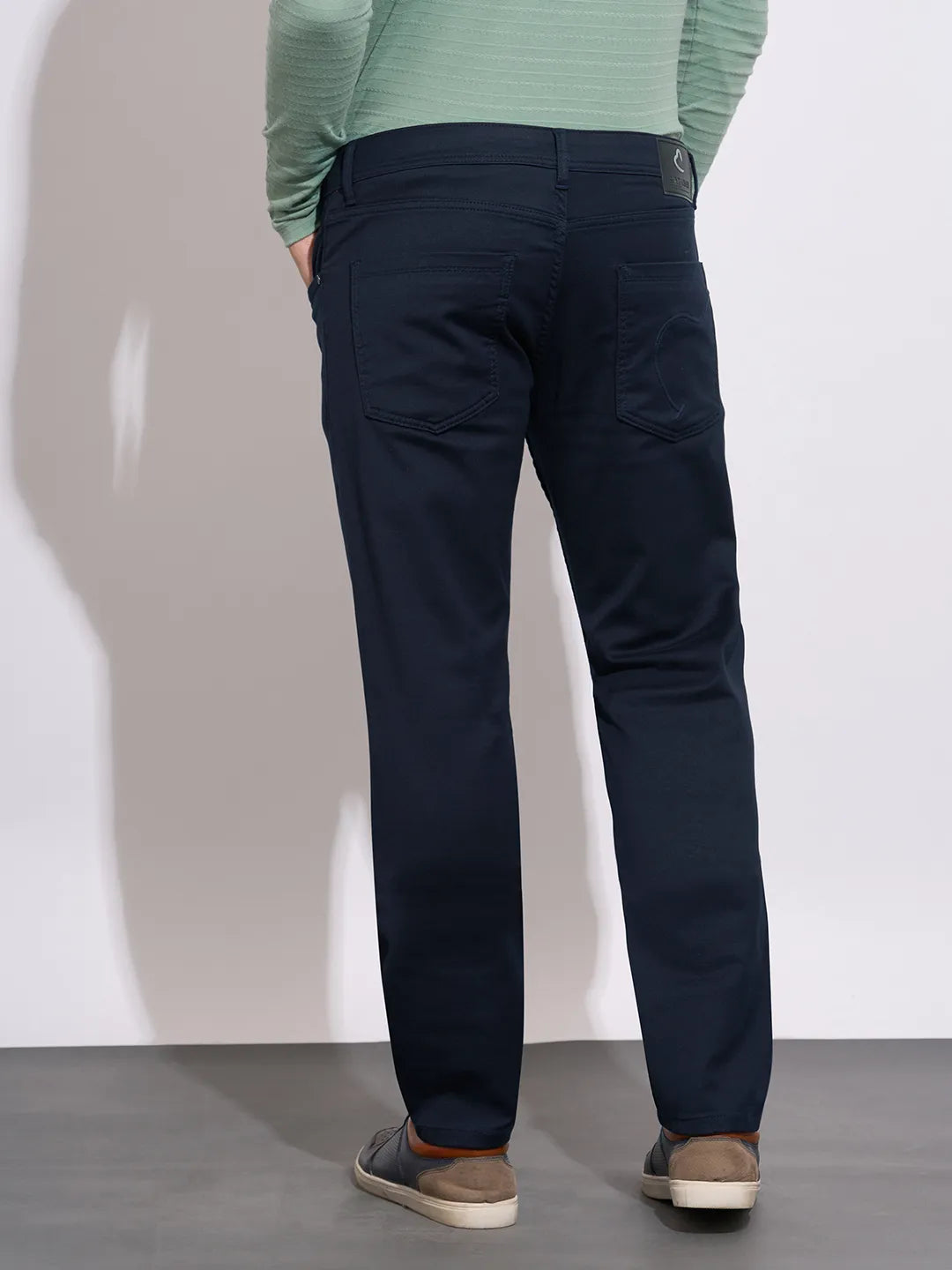 Being Human Men's Navy Slim Fit Mid-Rise Jeans