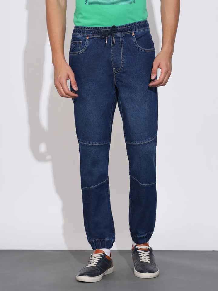 Blue Jogger Fit Joggers For Men
