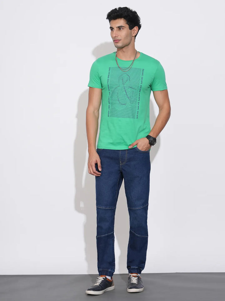 Blue Jogger Fit Joggers For Men