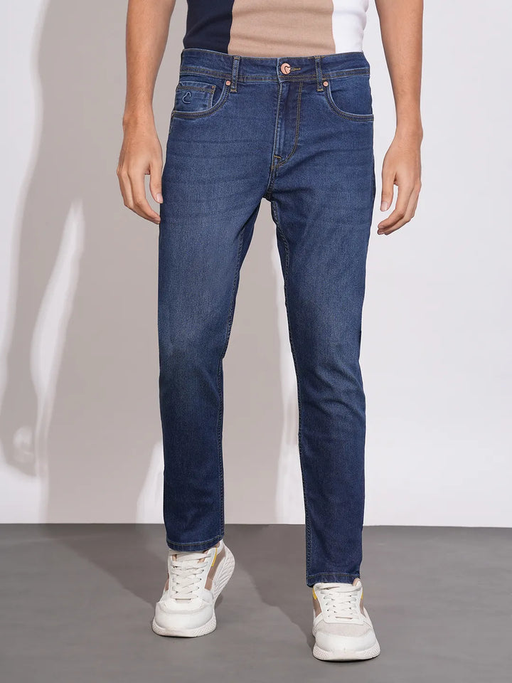 Blue Slim Fit Denims For Men By Being Human Clothing