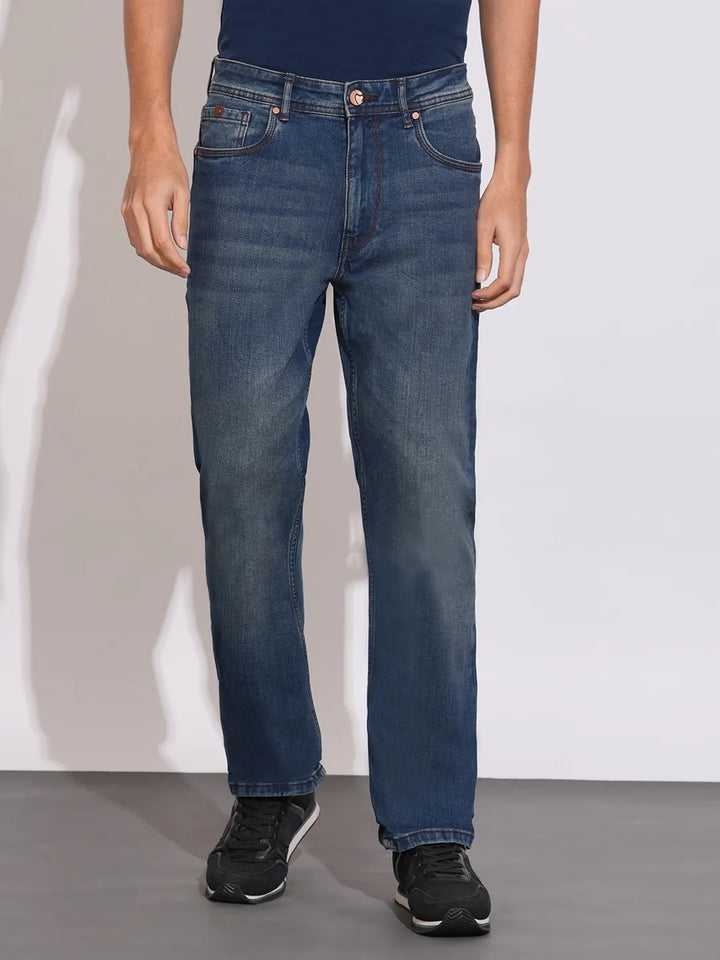 Blue Berylium-Boot Cut Fit Denims for Men by Being Human Clothing