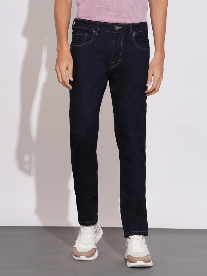 Blue Helium-Skinny Fit Denims for Men