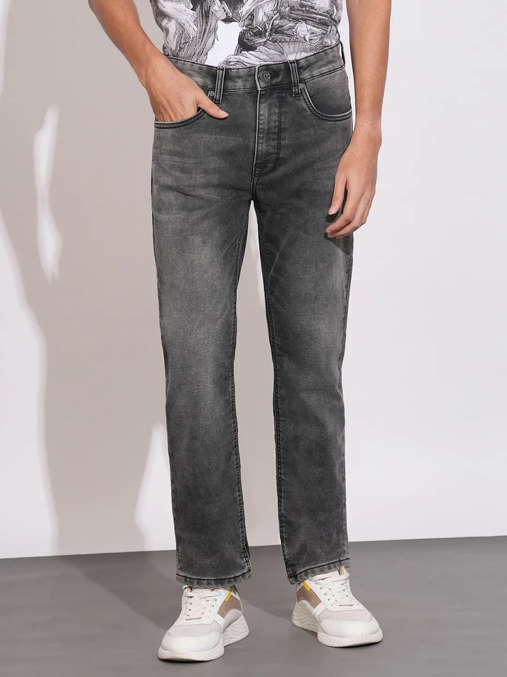 Grey Berylium-Boot Cut Fit Denims for Men by Being Human Clothing