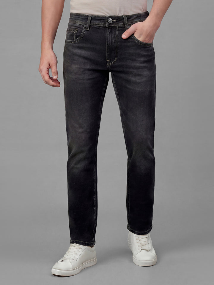 Black Straight Fit Men's Jeans by Being Human Clothing