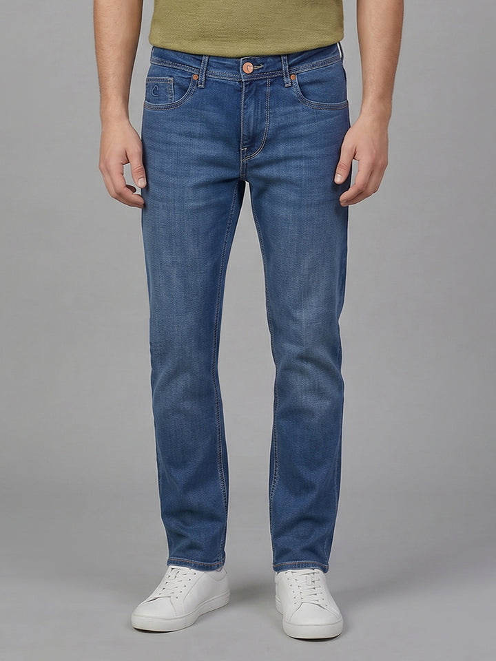 Blue Straight Fit Men's Jeans by Being Human Clothing