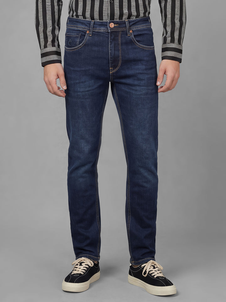 Dark Blue Straight Fit  Men's Jeans