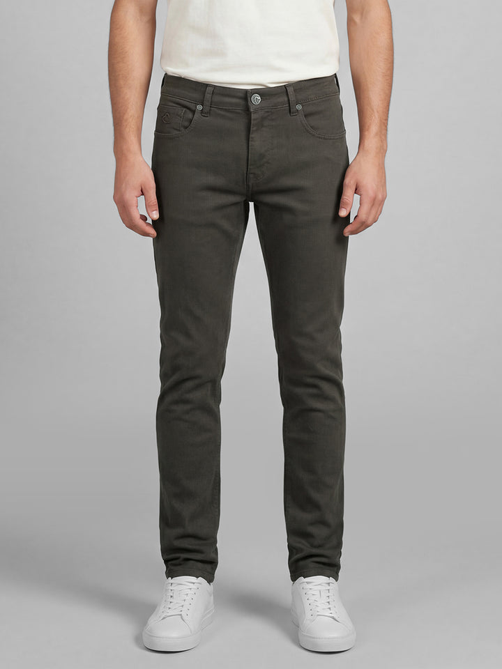 Brown Skinny Fit Cotton Blend Mid Rise Men's Jeans by Being Human Clothing