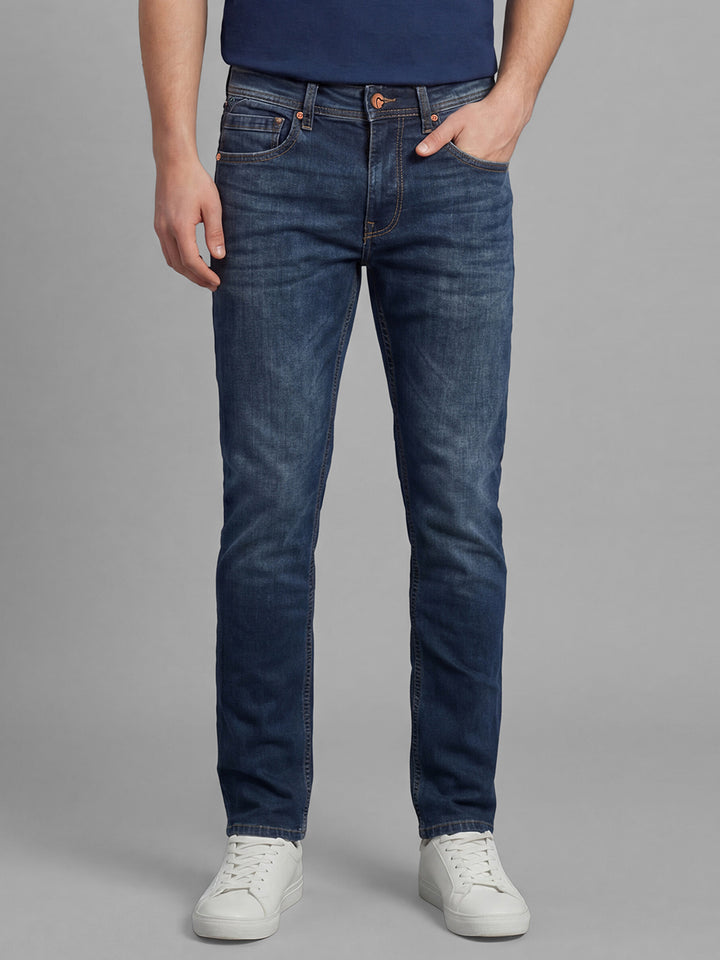 Dark Blue Straight Fit  Men's Jeans