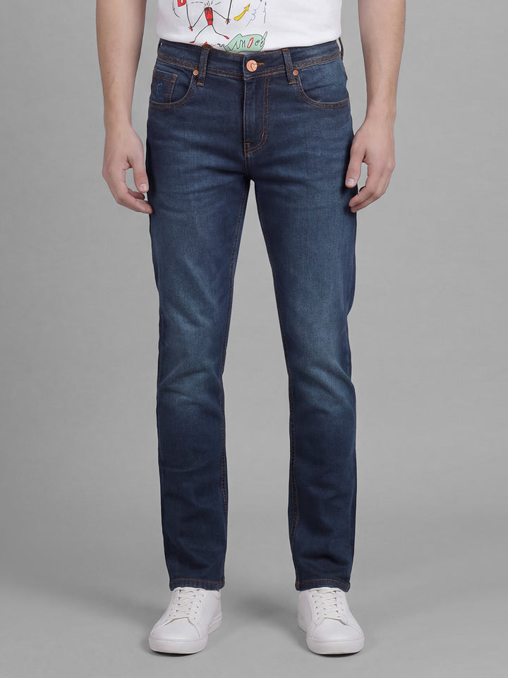 Dark Blue Straight Fit  Men's Jeans