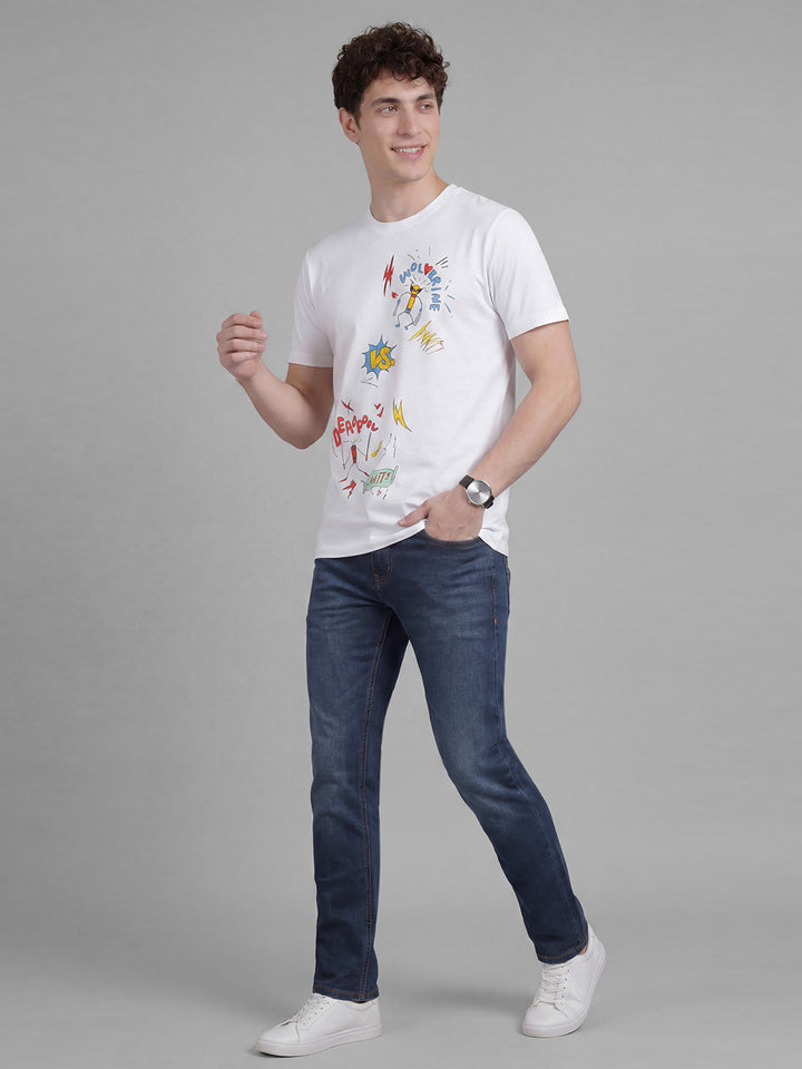 Dark Blue Straight Fit Men's Denims