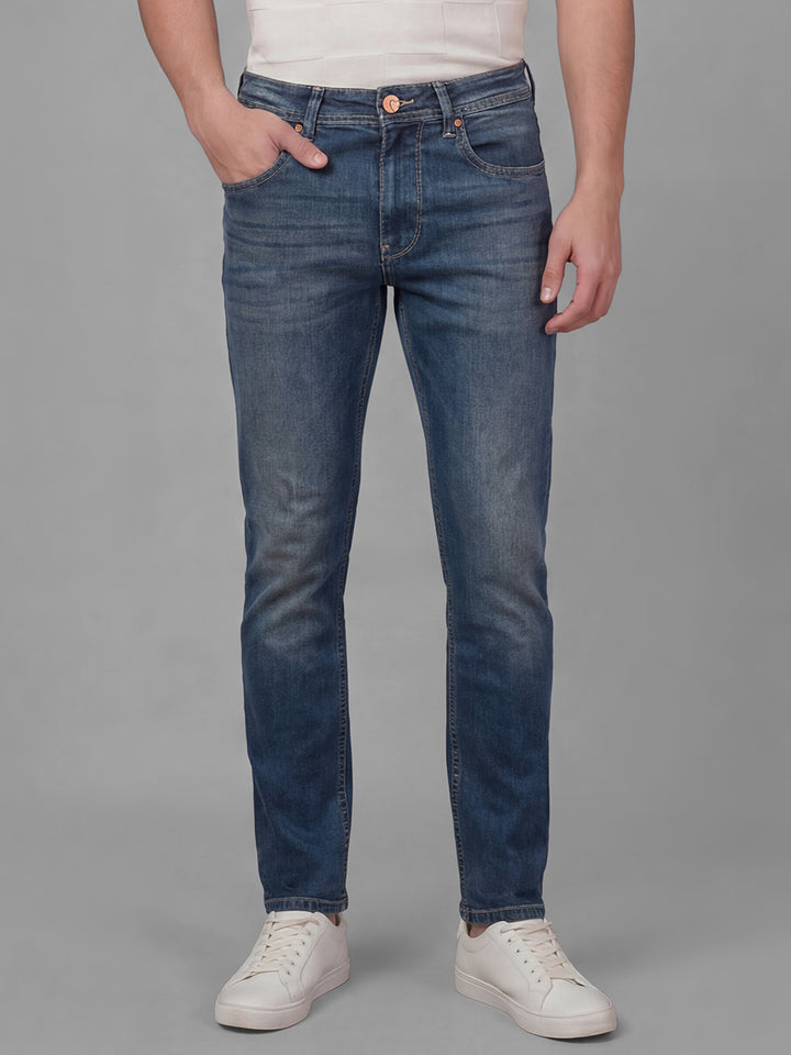 Dark Blue Straight Fit Men's Jeans
