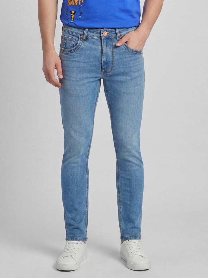 Light Blue Straight Fit  Men's Jeans