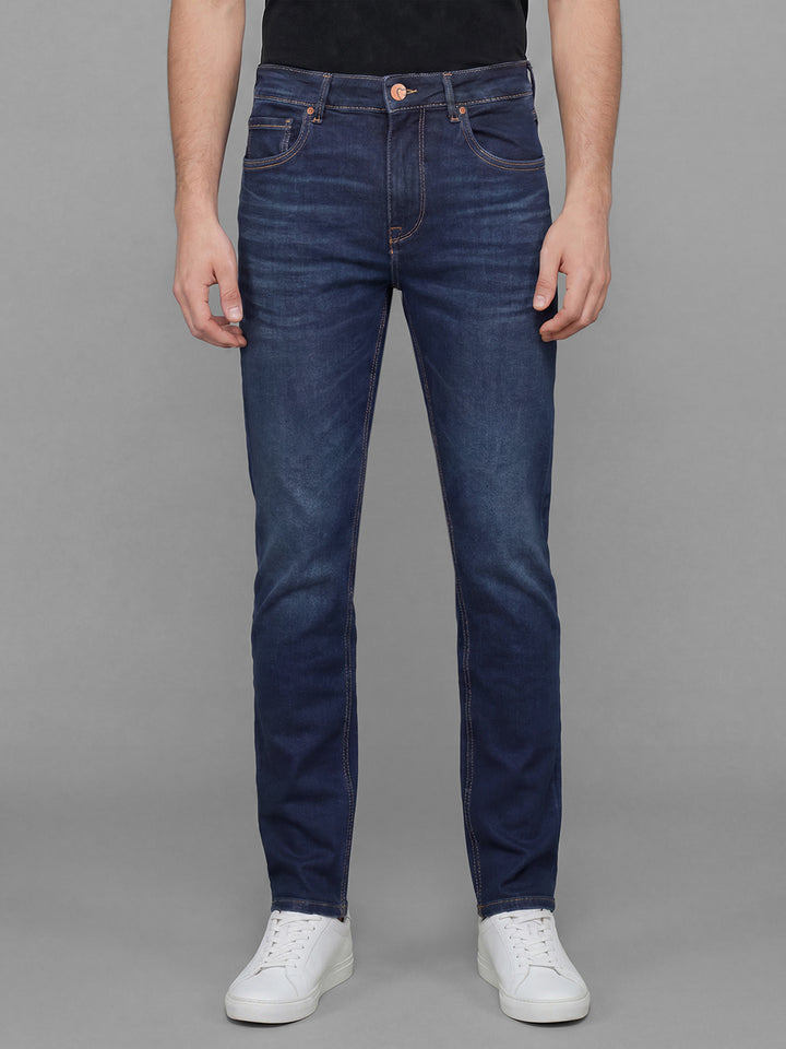 Dark Blue Straight Fit Men's Jeans