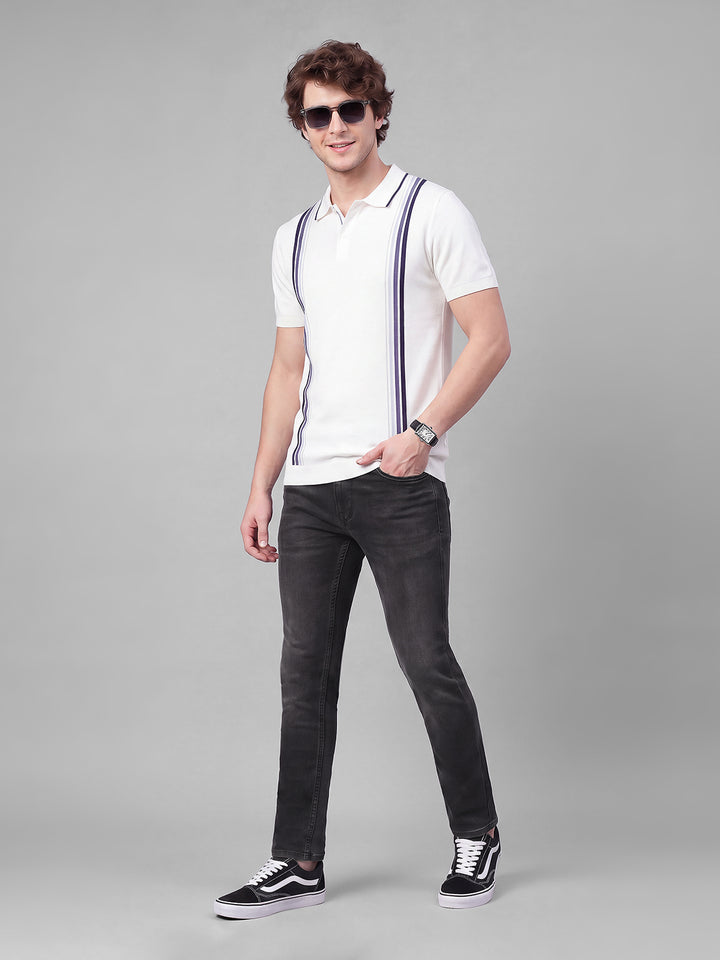 Black Slim Fit  Cotton Blend Mid Rise Men's Denims by Being Human Clothing