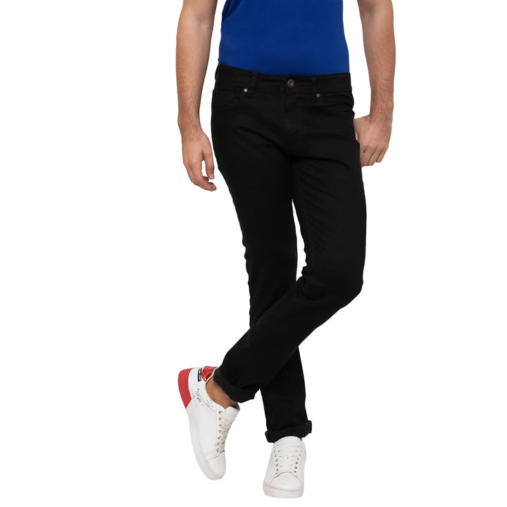 Black Slim Fit Denim for Men