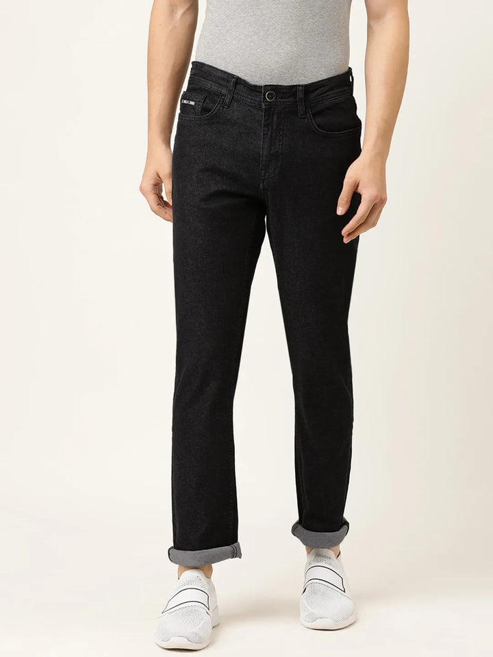 Black Regular Fit Men's Denims