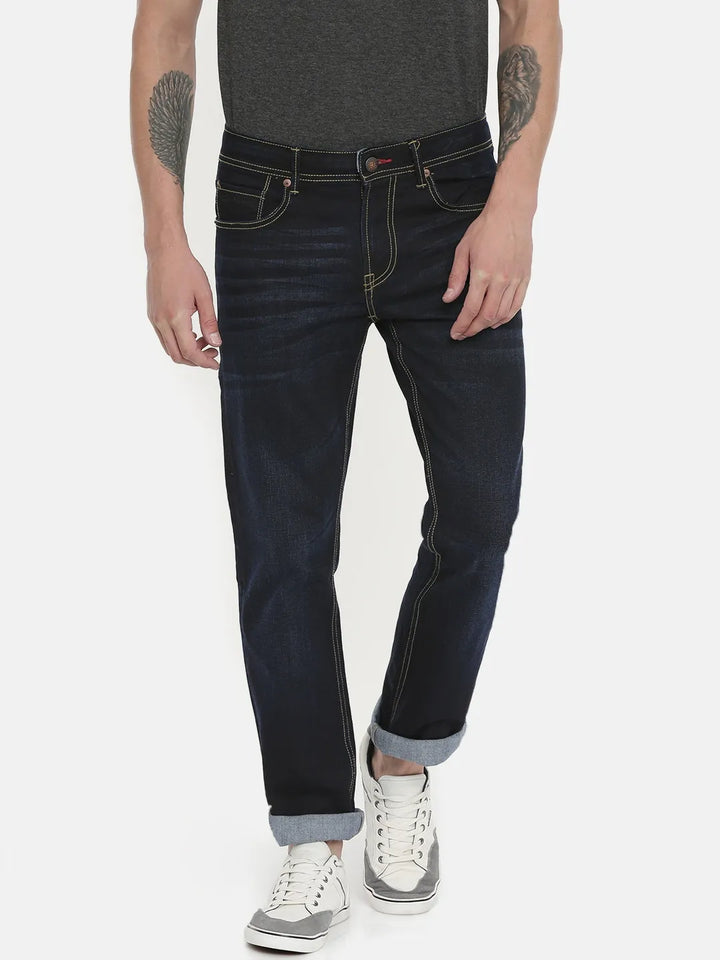 Blue Regular Fit Men's Denims