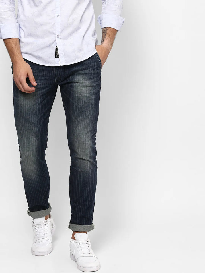 Blue Skinny Fit Denim for Men