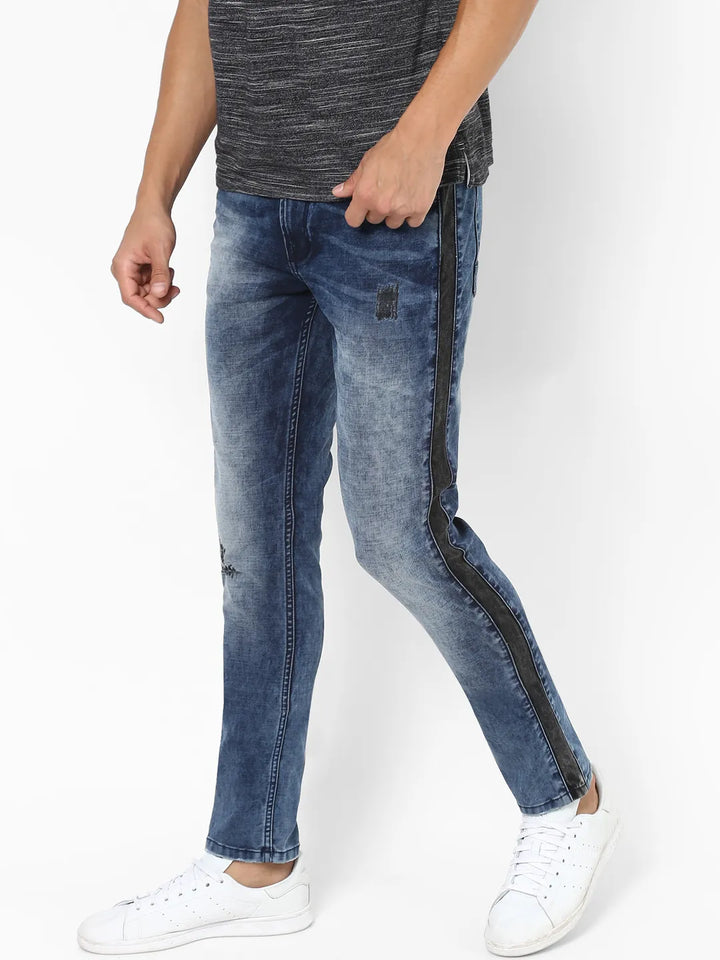 Grey Skinny Fit Denim for Men