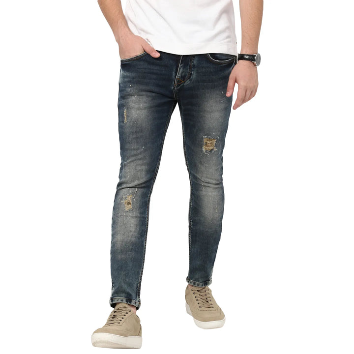 Blue Slim Fit Denim for Men