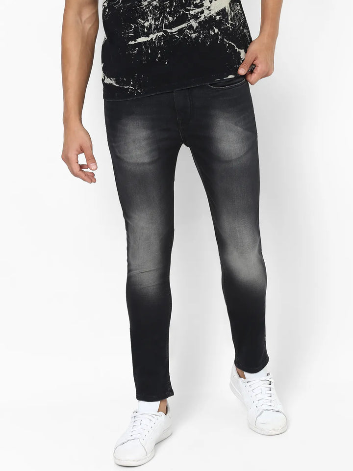 Black Skinny Fit Denim for Men