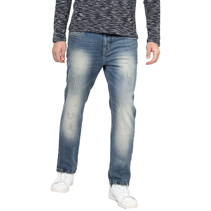 Blue Slim Fit Denim for Men
