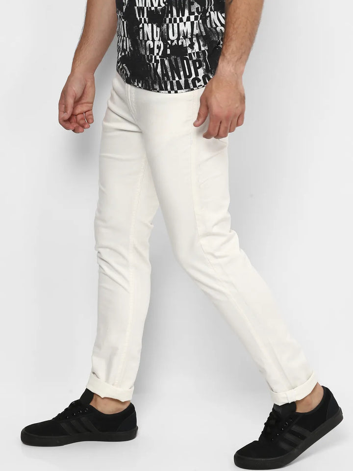 White Skinny Fit Denim for Men