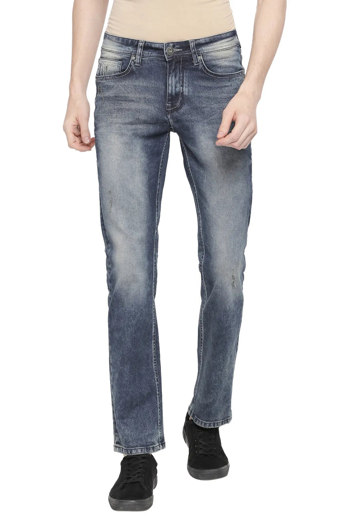 Blue Regular Fit Men's Denims