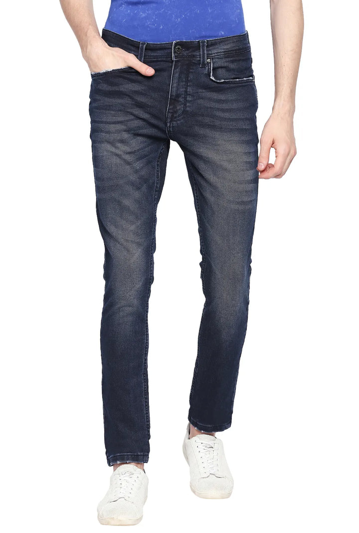 Blue Slim Fit Denim for Men