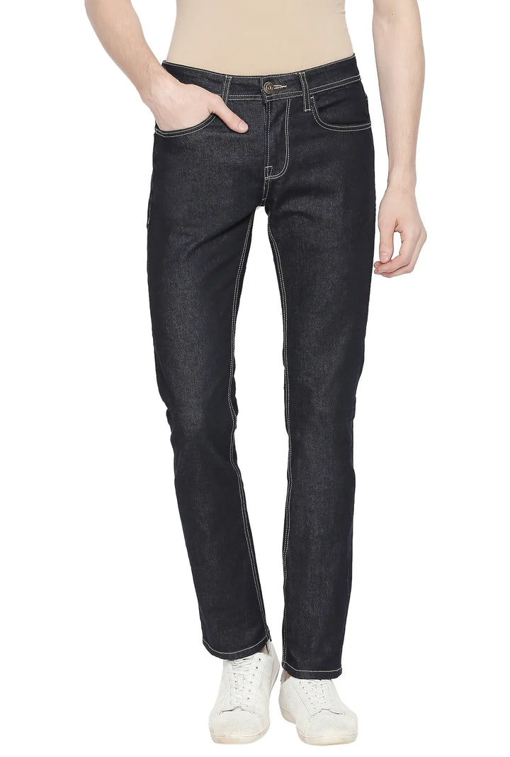 Blue Slim Fit Denim for Men