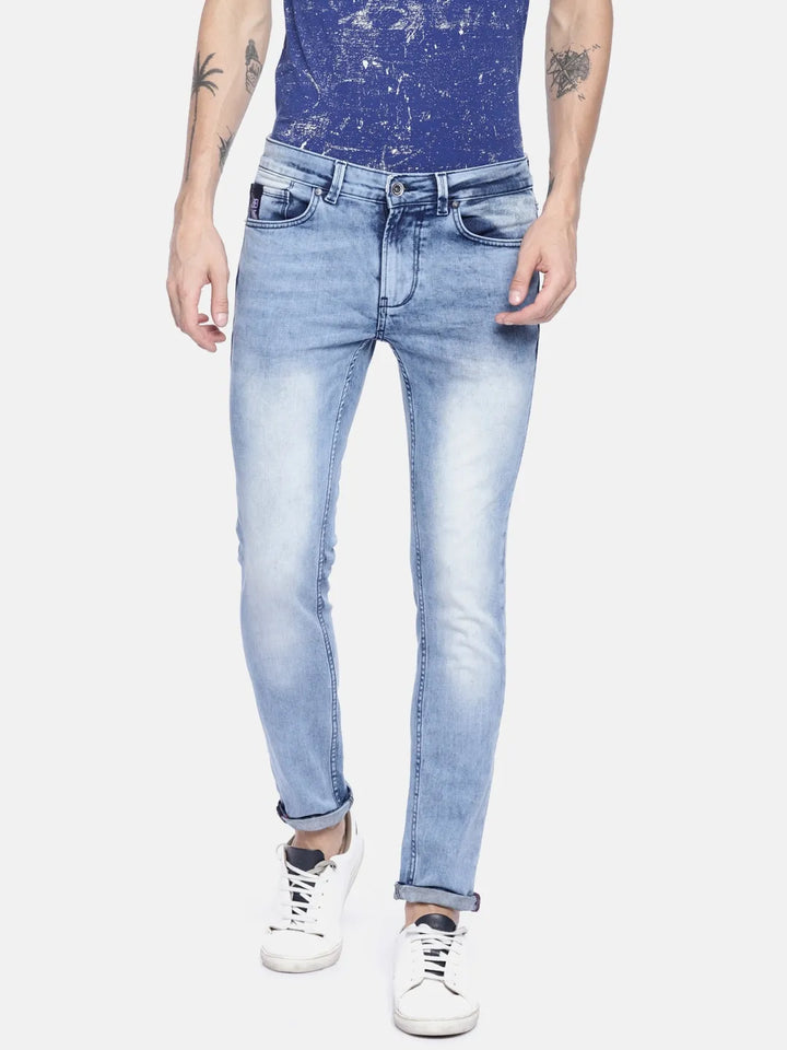 Blue Skinny Fit Denim for Men