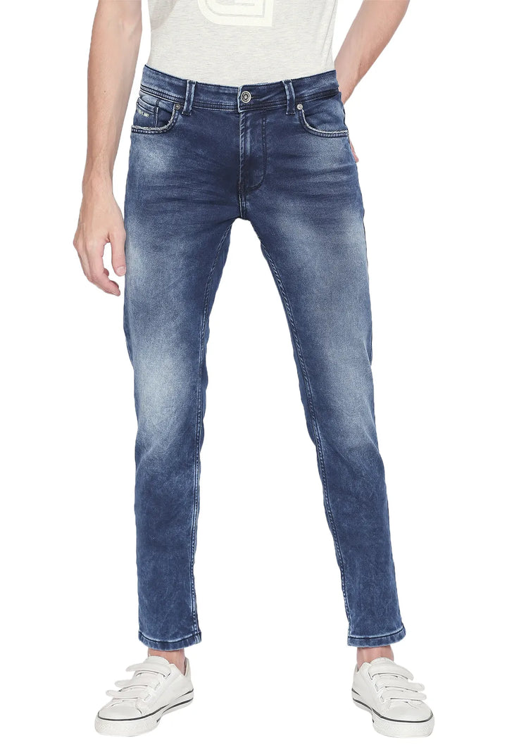 Blue Skinny Fit Denim for Men