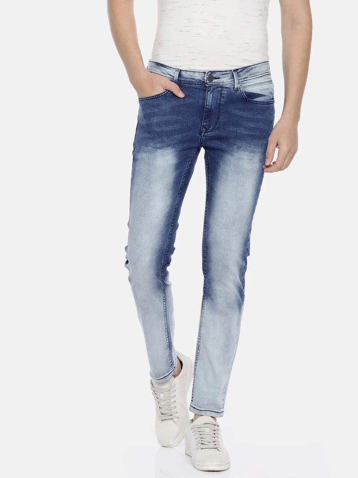 Blue Skinny Fit Denim for Men by Being Human Clothing
