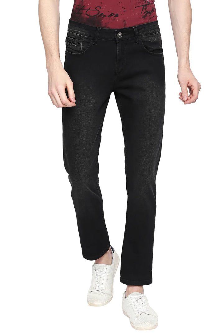 Black Slim Fit Denim for Men