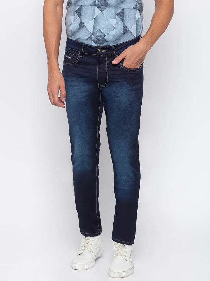 Blue Skinny Fit Denim for Men
