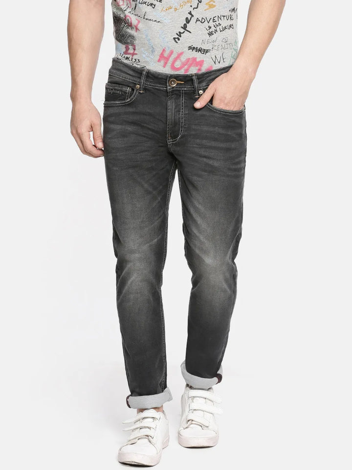 Grey Skinny Fit Denim for Men