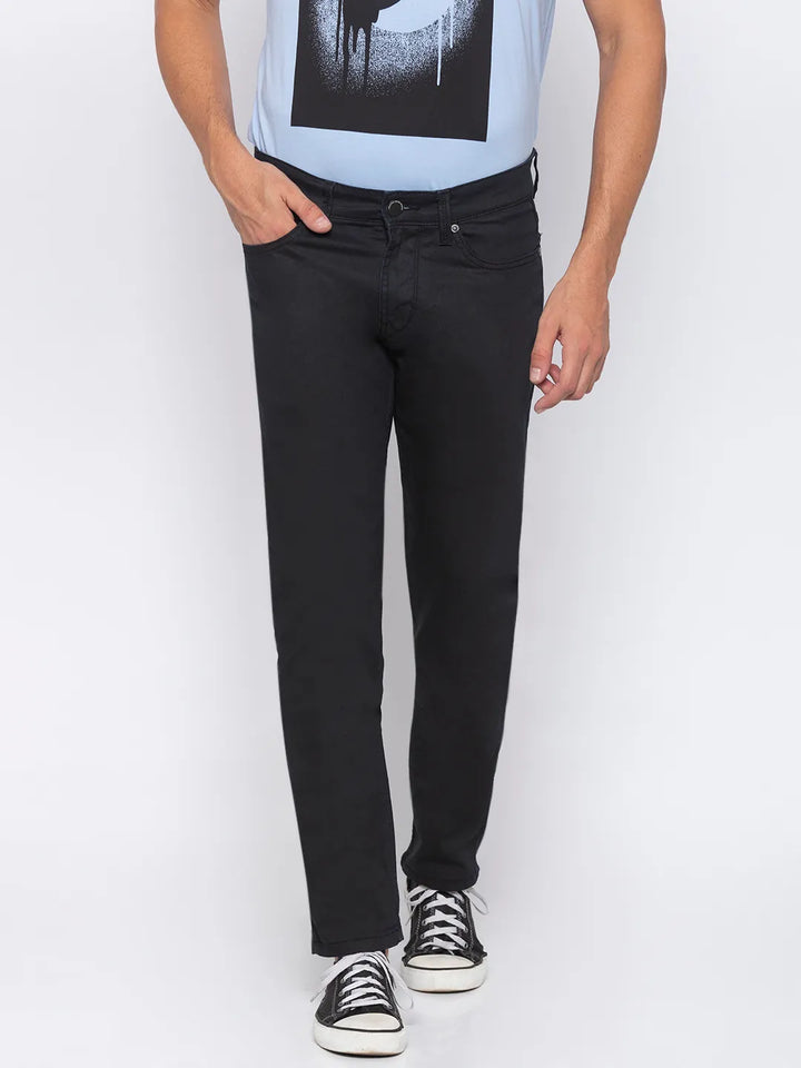 Black Slim Fit Denim for Men