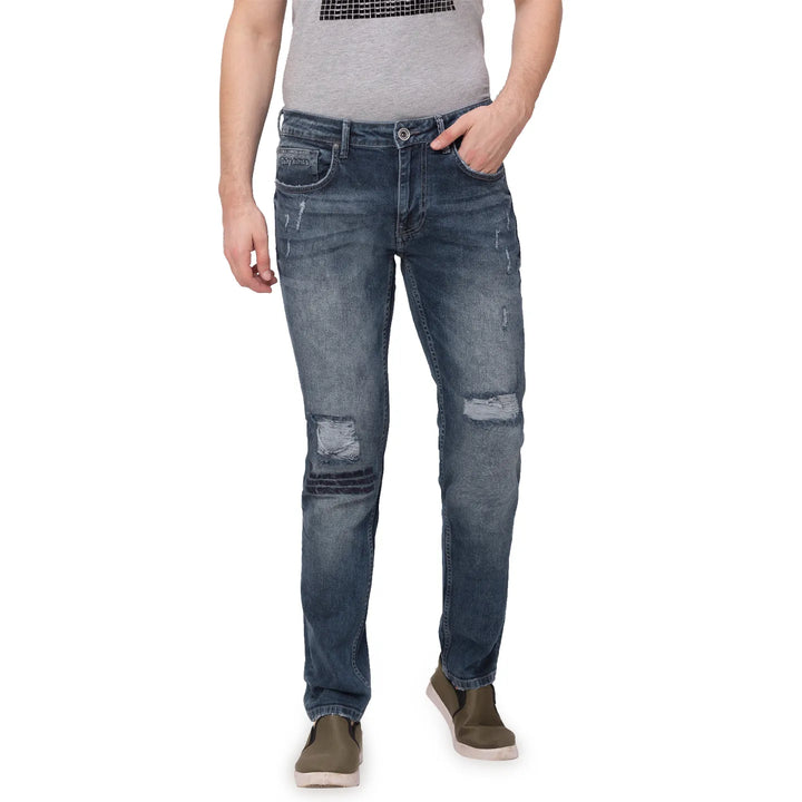 Blue Slim Fit Denim for Men