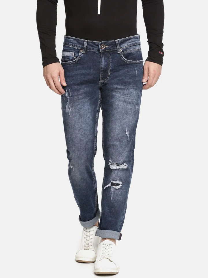 Blue Skinny Fit Denim for Men