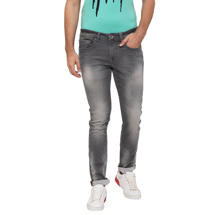 Grey Skinny Fit Denim for Men