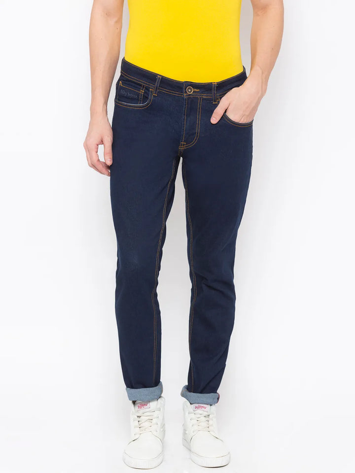 Blue Skinny Fit Denim for Men