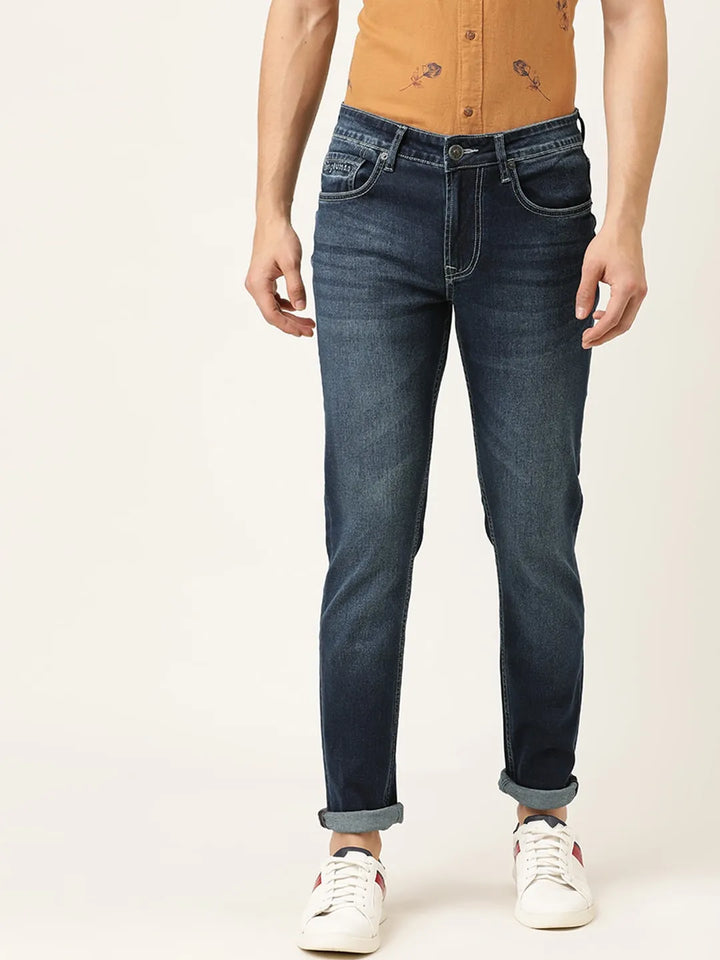 Blue Skinny Fit Denim for Men
