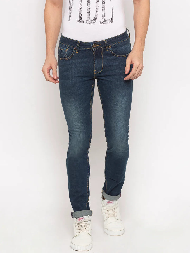 Blue Skinny Fit Denim for Men