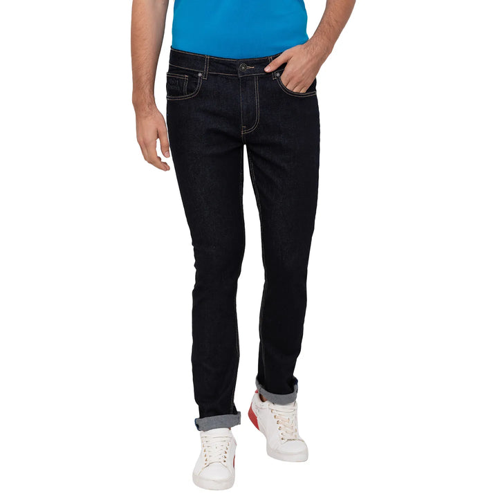 Blue Slim Fit Denim for Men