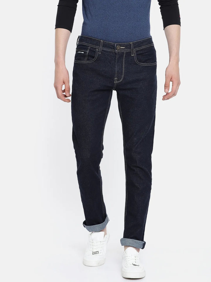 Blue Slim Fit Denim for Men