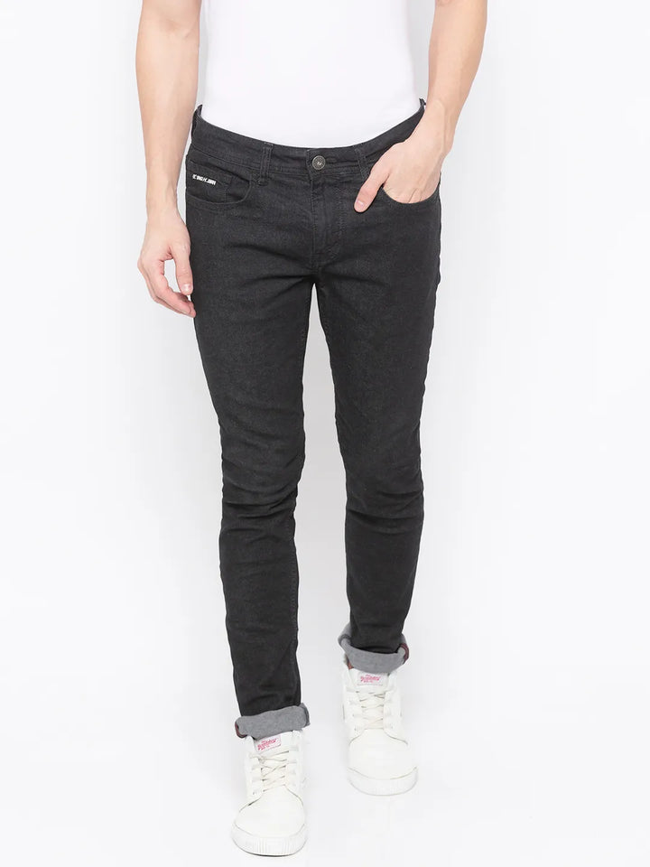 Black Skinny Fit Denim for Men
