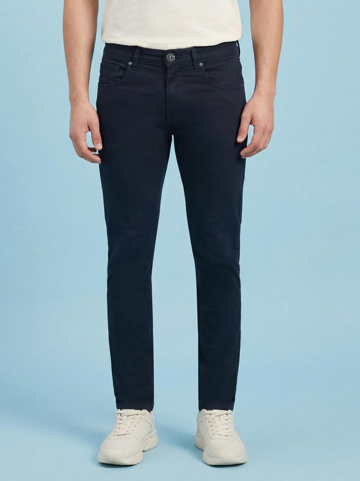 Dark Blue Slim Fit Mid Rise Men's Jeans